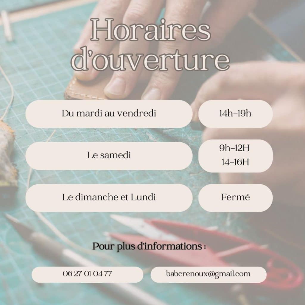 Horaires magasin